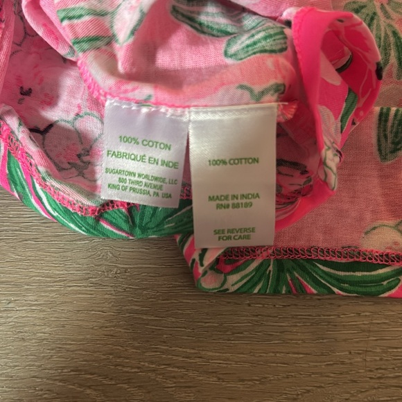 Lilly Pulitzer Pink Floral Kids Dress size Large (8-10) - Picture 4 of 4